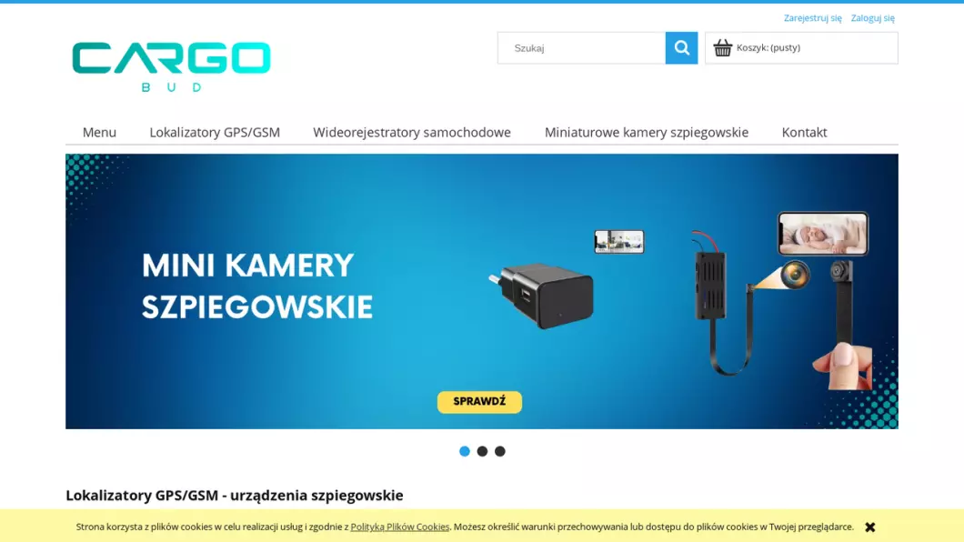 Lokalizatory GPS/GSM - urządzenia szpiegowskie | Sklep internetowy Cargo-Bud - podgląd