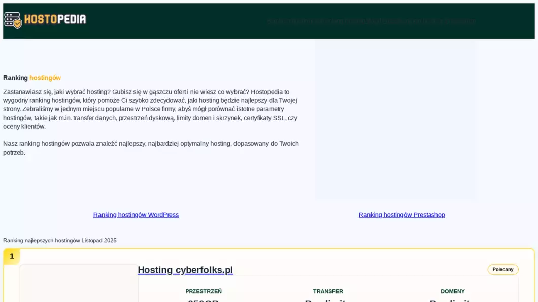 Hostopedia - podgląd